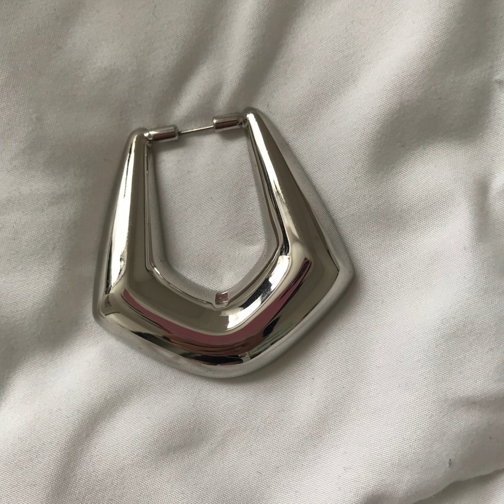 Balenciaga Silver Statement Earring - Picture 2 of 4